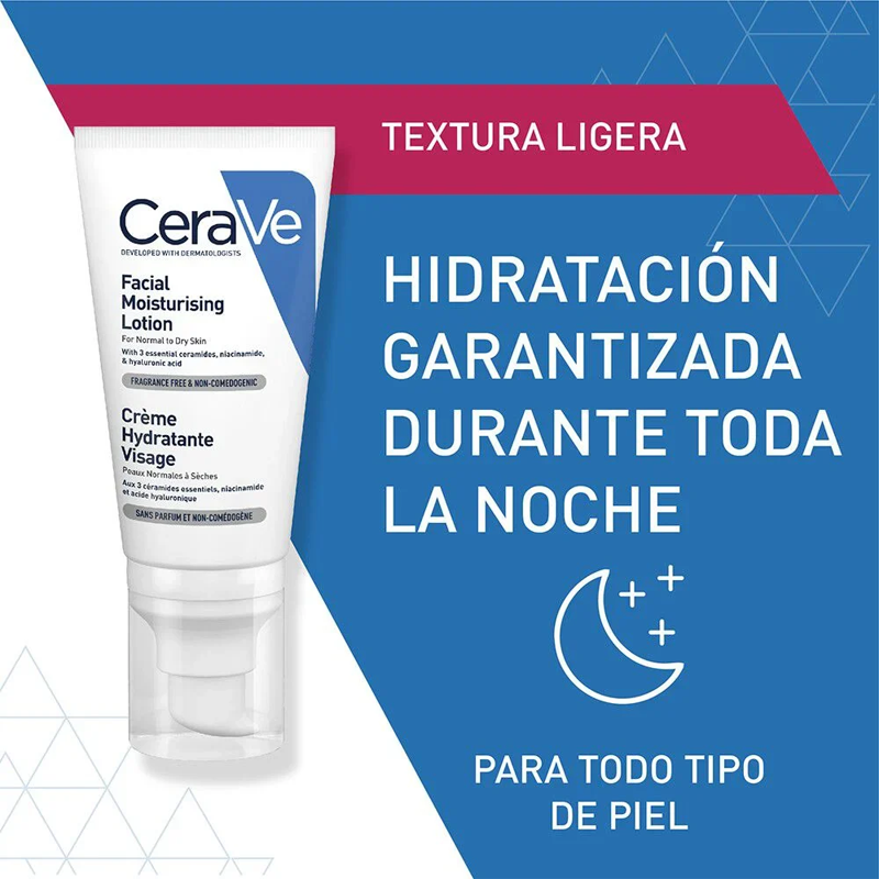 CERAVE LOCION HIDRATANTE DE ROSTRO PM 52 ML