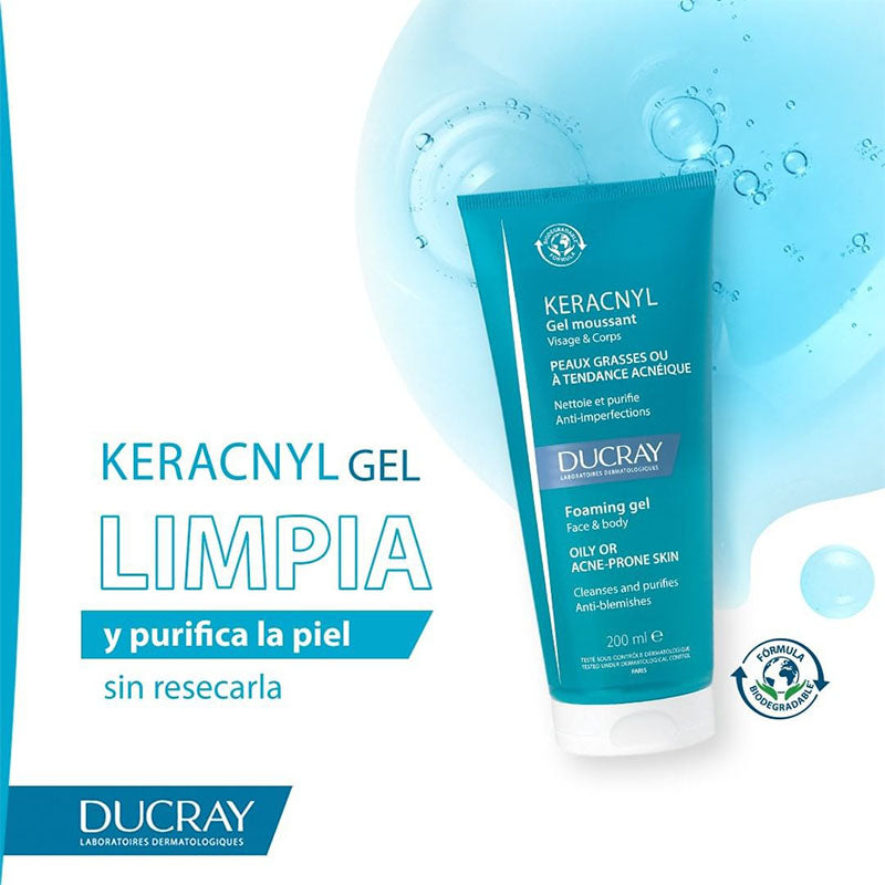 DUCRAY KERACNYL GEL MOUSSANT 200 mL