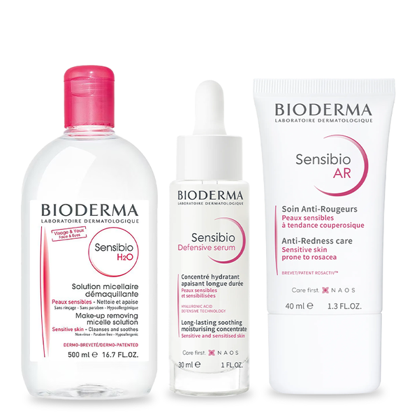 BIODERMA TRÍO PARA ROSÁCEA Y PIEL SENSIBLE